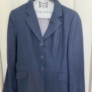 Grand Prix Elite navy windowpane show coat, size CAN 8 / US 2.